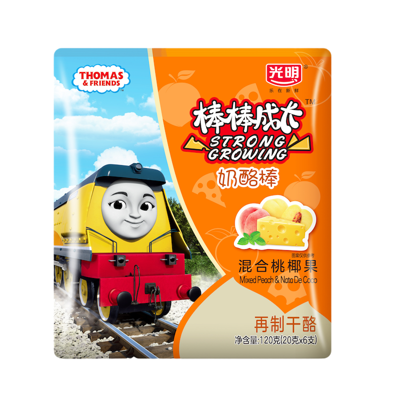 光明奶酪棒桃椰果口味120g*3(18支装)