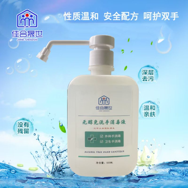 佳合晟世 无醇免洗手消毒液 500ml/瓶