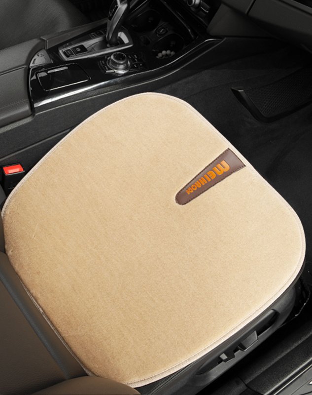 恒源祥纯羊毛汽车座垫保暖免捆绑单个座垫丰田霸道奥迪宝马5系五座通用汽车座垫单个司机座垫高清大图