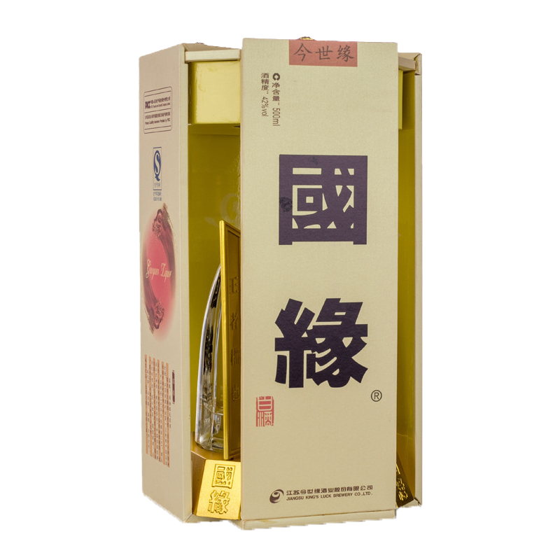 国縁（GUOYUAN）　今世缘 国缘 四开 42%vol 幽雅醇厚型白酒 今世缘国缘四开幽雅醇厚型白酒42度500ml 单瓶装宴请送礼商务