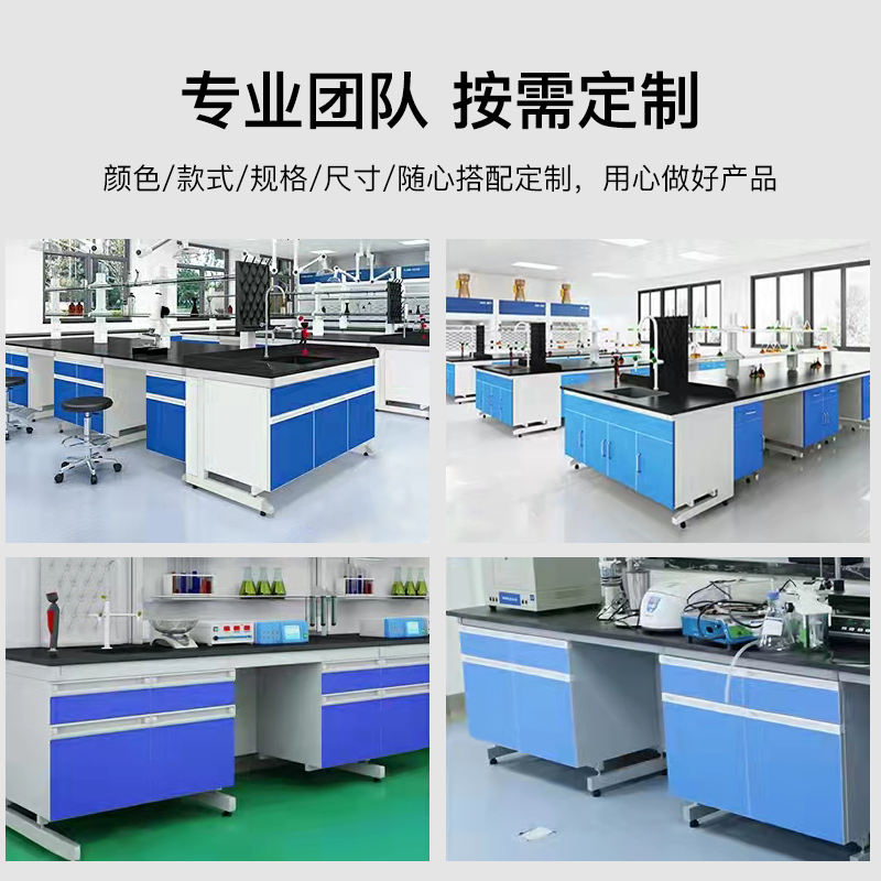 尔迈 实验台实验室工作台化验室操作台实验室全钢理化板台面钢木水槽台 带水龙头+水槽 每米高清大图