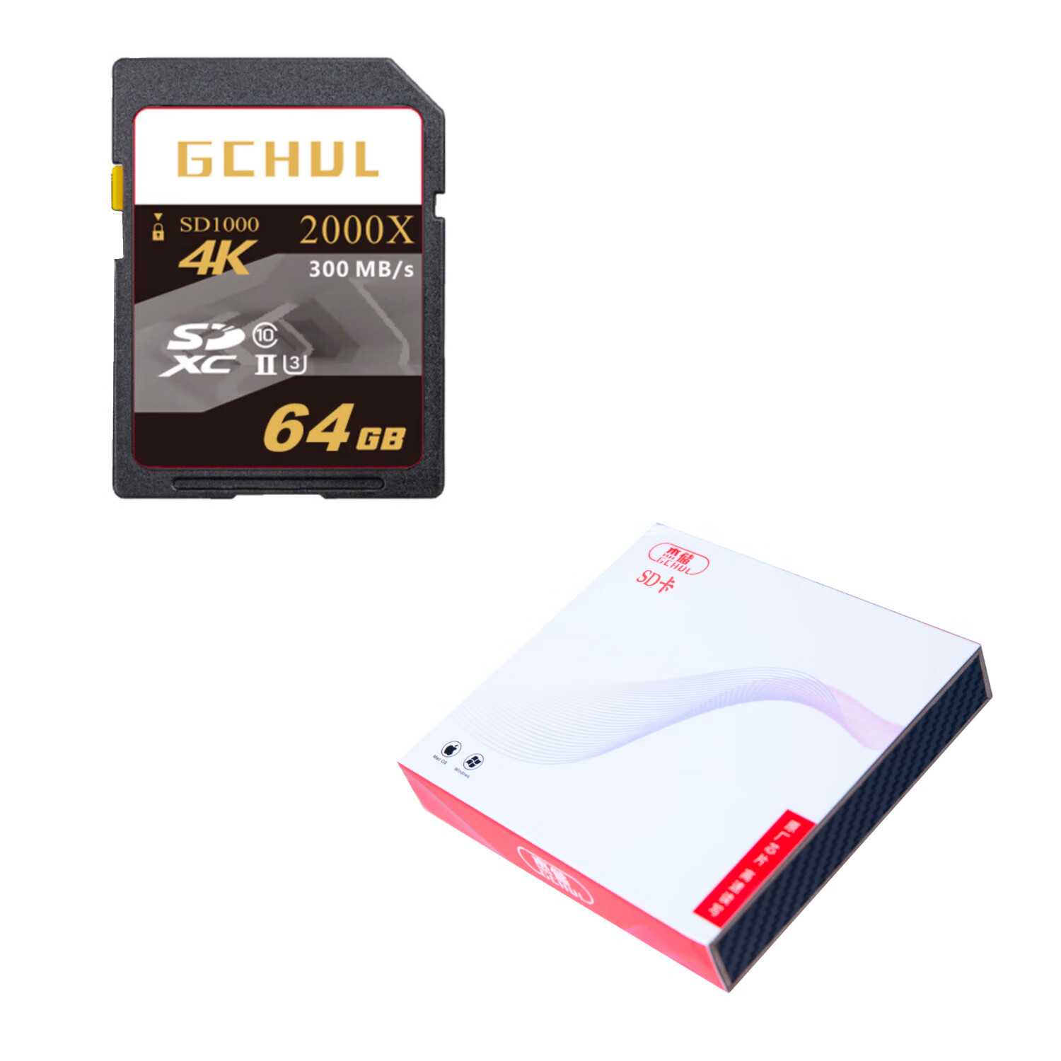 杰储(GCHUL) SD1000 64G SD卡 存储卡 (计价单位:张) 灰色高清大图