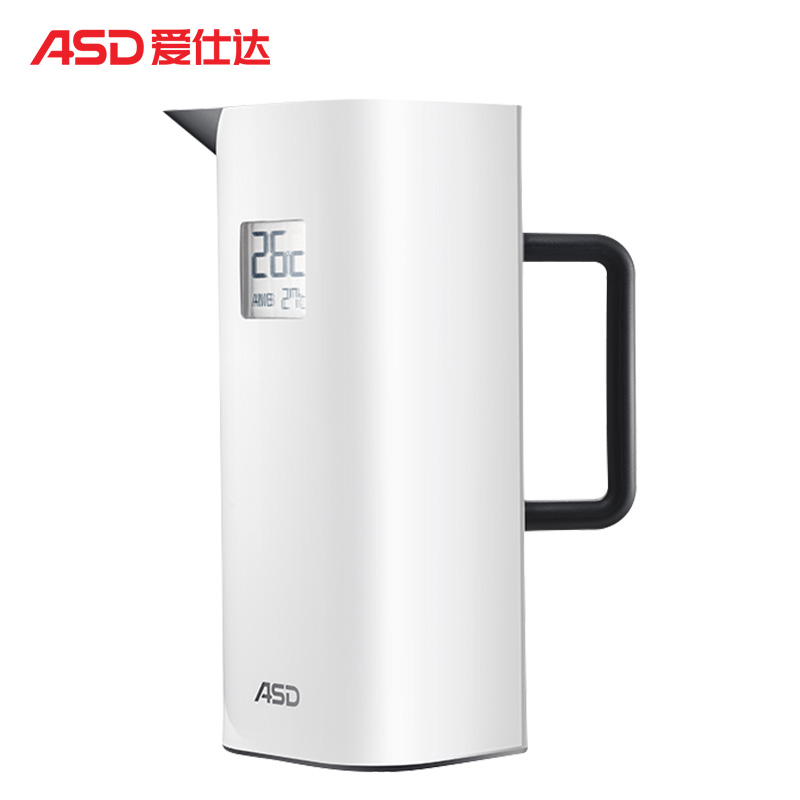 《安家》同款-爱仕达ASD 保温壶 RWS10P6WG 304不锈钢1L容量 咖啡真空保温水具 车载保温数显壶ABS