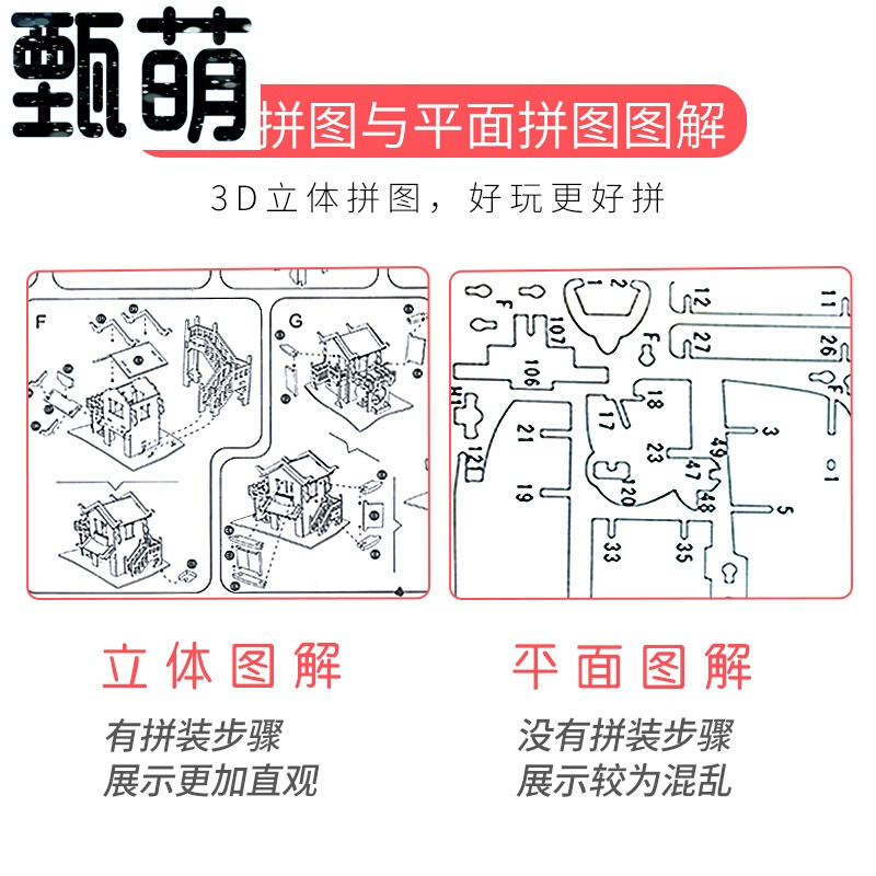 儿童3d立体拼图木质玩具幼儿园男女孩3-8岁 积木