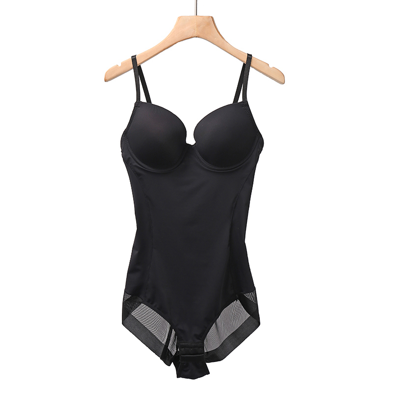 带文胸连体塑身衣夏季薄超薄瘦身吊带收腹束身束腰塑形美体内衣女