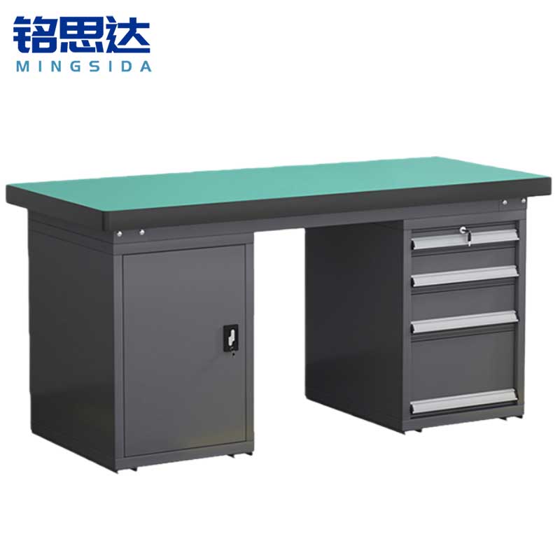 铭思达钳工操作台2.1米四抽一门张