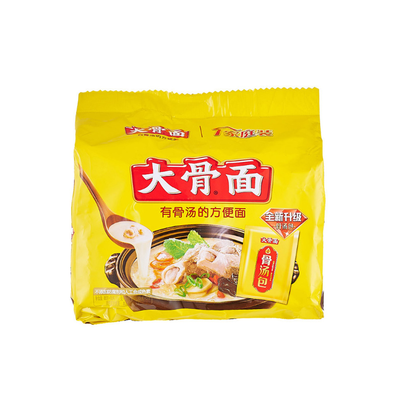 白象 大骨面 家庭装 108g*5袋 方便面 方便速食 泡面 速食 居家旅行 夜宵 汤面
