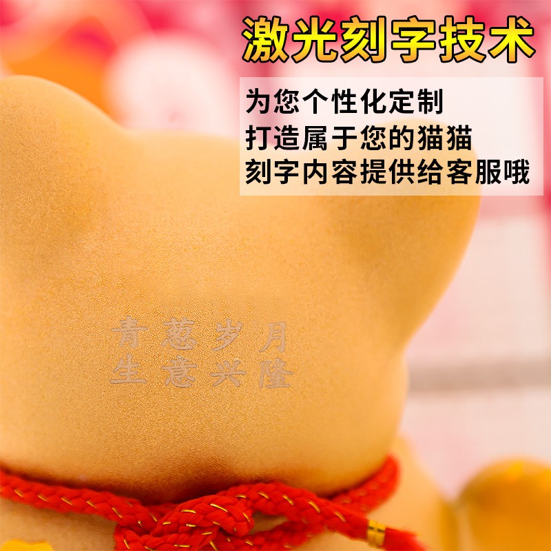 金摆件店铺开业礼品电动摇手自动招手家居发财猫 三维工匠 [热卖]24CM聚宝盆-储蓄摇手猫高清大图