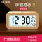闹钟学生用静音床头简约时钟卧室小闹铃充电多功能创意电子表宿舍 白色 简洁款 一组闹钟+渐进铃声+大屏