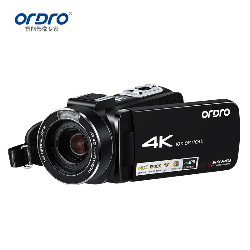 欧达(ORDRO)AC7 旗舰版 4K直播摄像机 数码高清dv录像机 专业vlog短视频摄影机 家用旅游会议