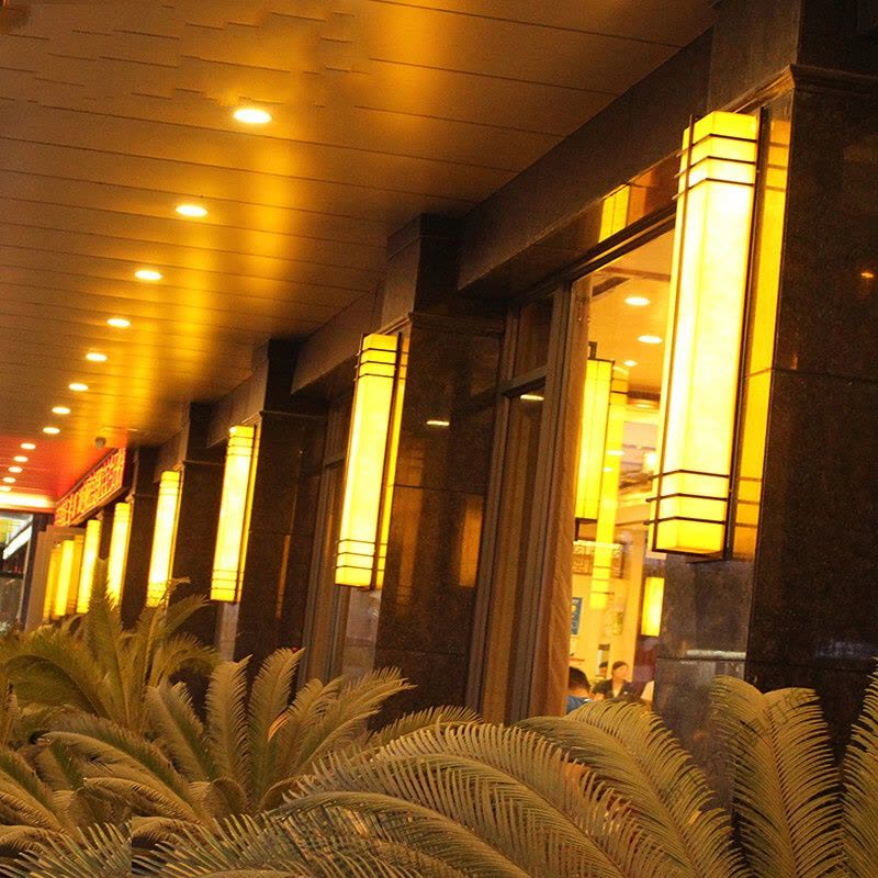 苏宁放心购 现代简约户外防水防锈仿云石壁灯LED酒店外墙柱子壁灯具 非标定制图片
