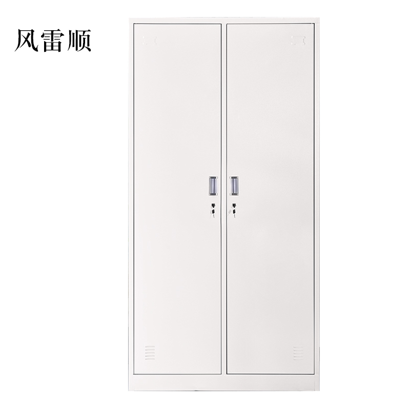 风雷顺加厚二门钢制更衣柜员工柜铁皮职工储物柜带锁存包柜鞋柜