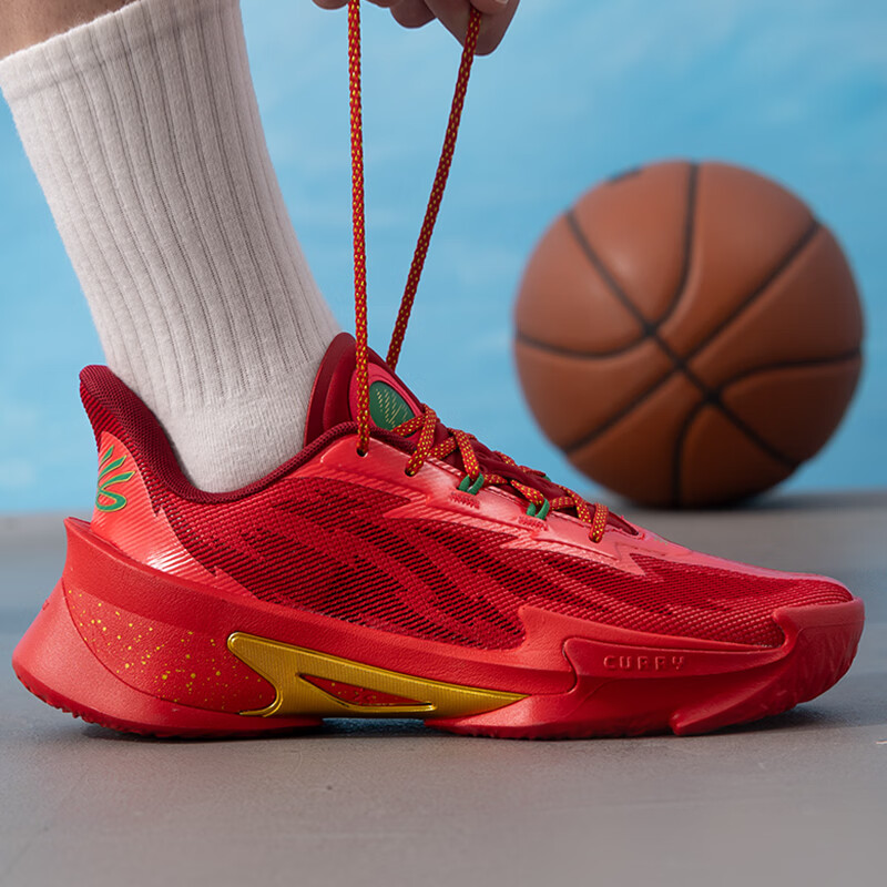 安德玛(Under Armour)UA男鞋女鞋运动鞋缓震舒适比赛训练时尚潮流篮球鞋3027983-600 ZP高清大图