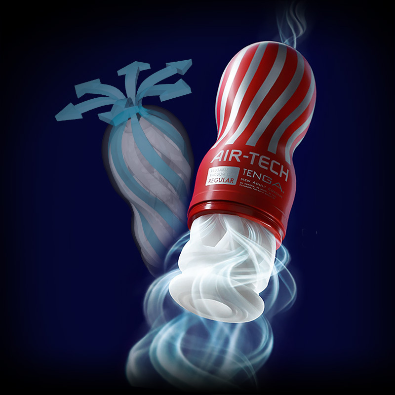 TENGA日本进口AIR-TECH反复使用型ATH-001R真空飞机杯红色标准型男性系列男用成人情趣用具自慰器