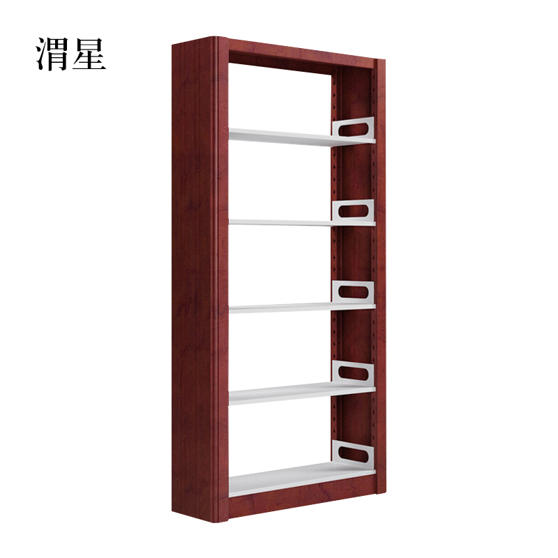 渭星学校图书馆书架阅览室书籍室铁皮家用落地定制资料档案架钢制书架高清大图