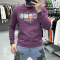 卡通印花圆领卫衣男装上衣秋冬新款长袖体恤男装圆领修身衣服潮in_787810