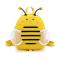 新款可爱小蜜蜂防走失儿童双肩包男孩卡通背包宝宝幼儿园女孩书包 柠檬黄蜜蜂