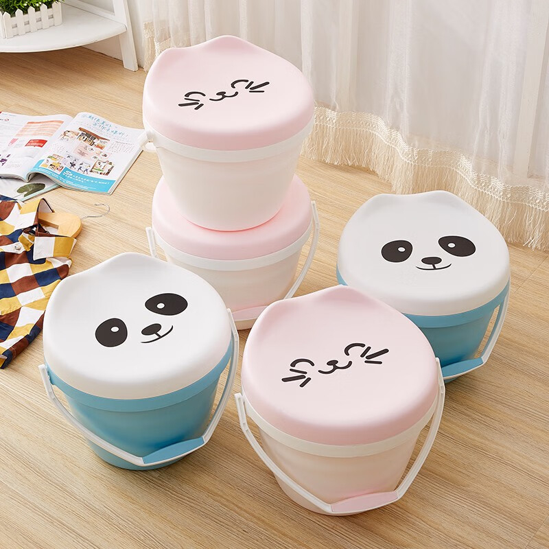 禧天龙(Citylong) T-3080桶凳 儿童玩具收纳桶带盖桶凳(蓝)高清大图