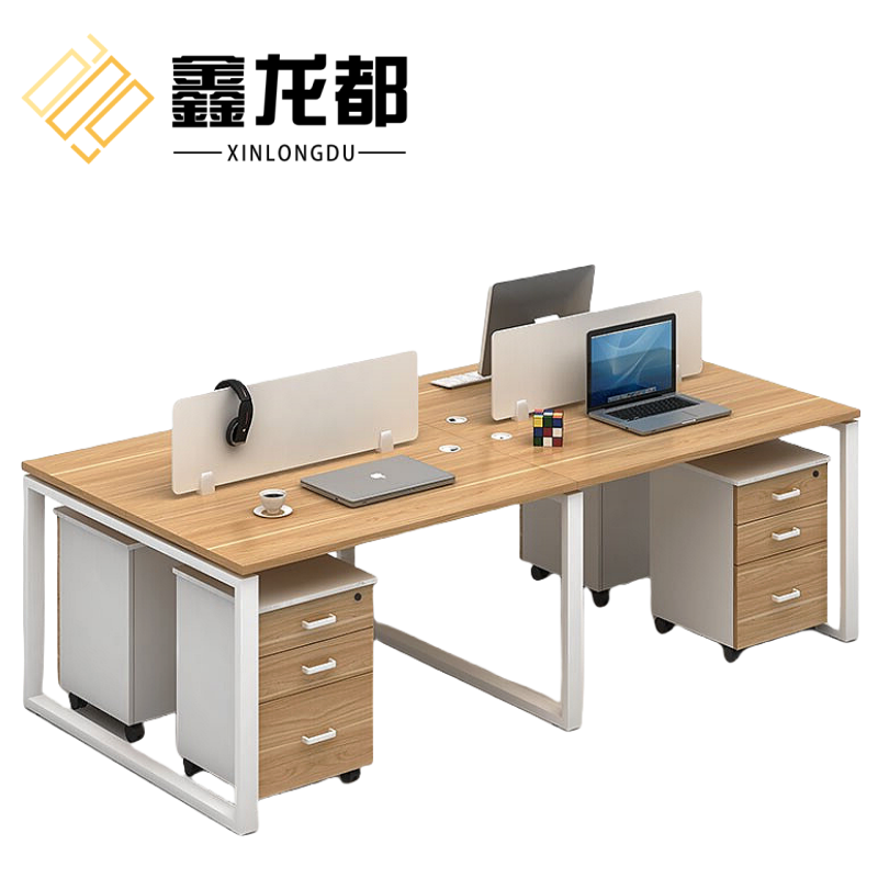 鑫龙都职员桌2.4米张高清大图