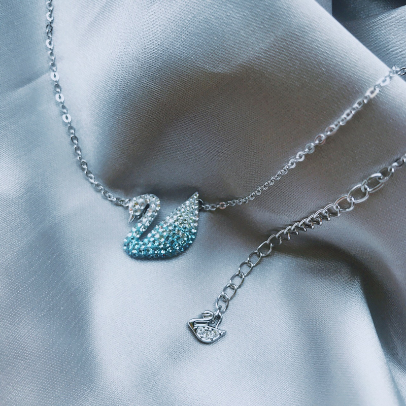 [直营]SWAROVSKI施华洛世奇Iconic Swan小号天鹅女士人造水晶项链送恋人