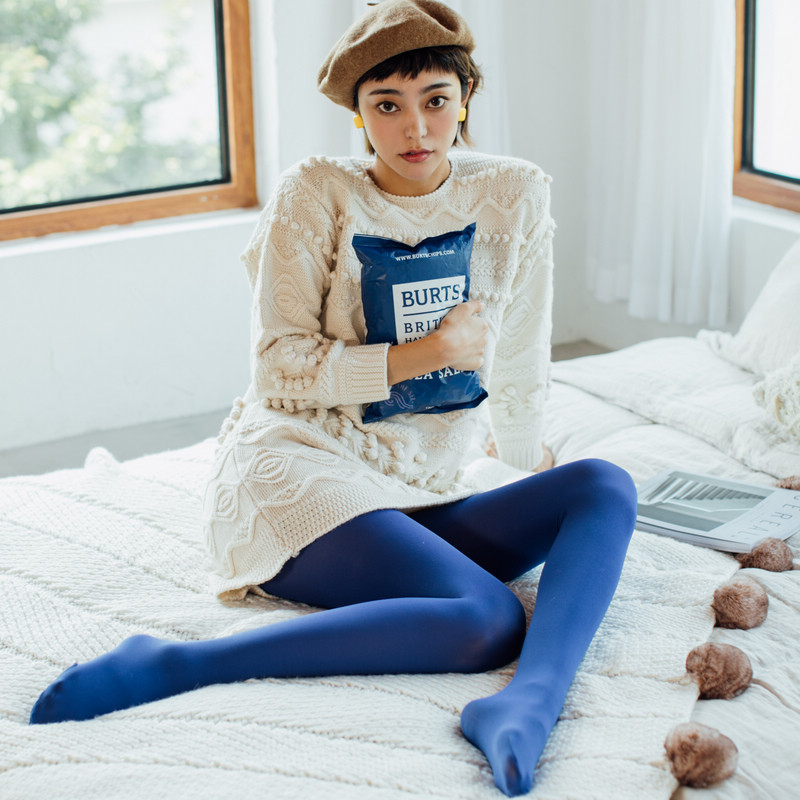 80d连裤袜春秋冬彩色连裤袜显瘦高弹力防钩丝糖果袜哑光打底袜