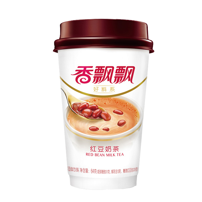 红豆奶茶30杯 香飘飘奶茶红豆奶茶整箱30杯装红豆奶茶下午茶冲饮品代餐奶茶