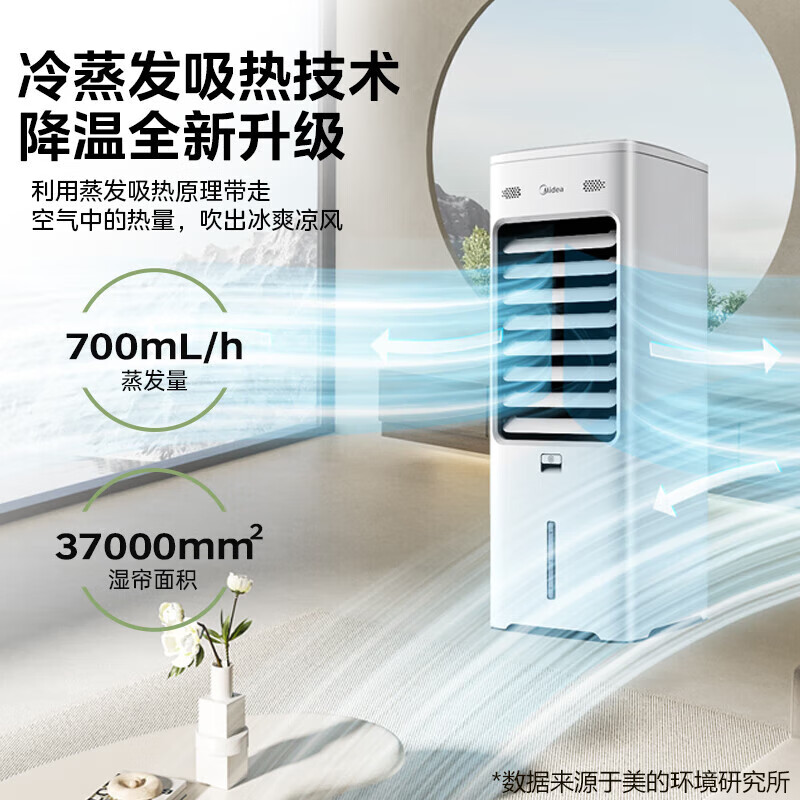 美的智能落地扇静音节能大角度摇头定时遥控智能家居风扇电风扇 AAI10FS高清大图