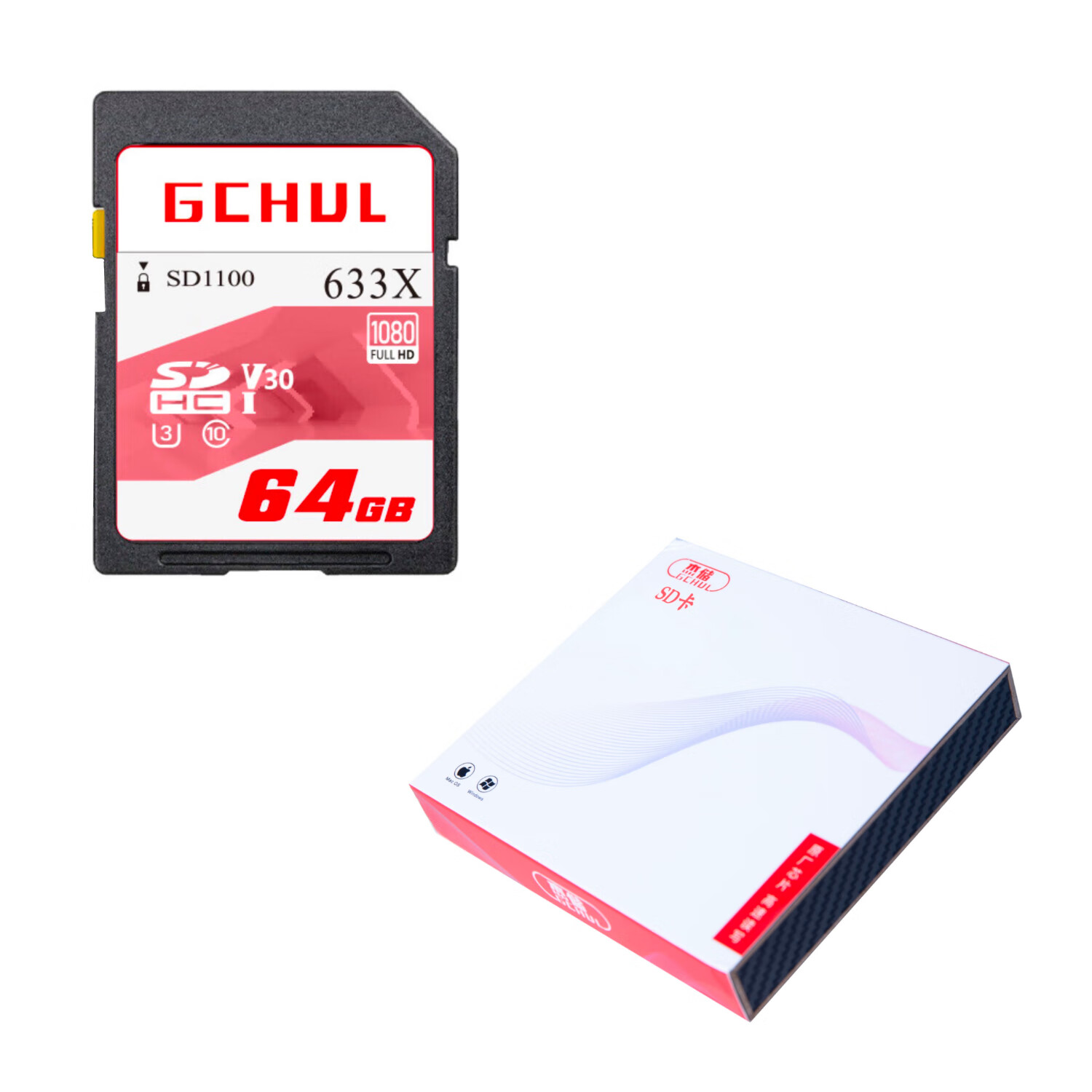 杰储(GCHUL) SD1100 64G SD卡 存储卡 (计价单位:张) 灰色高清大图