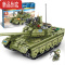 真智力拼装玩具男孩子坦克积木高难度军事益智61儿童六一节礼物 8合1帝王坦克[1028颗粒 单款3变