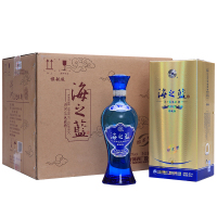 洋河（YangHe）蓝色经典 海之蓝旗舰版 42度 口感绵柔浓香型白酒 520ml*6 整箱装