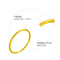 周大福传承系列婚嫁古法金 足金黄金金镯计价(工费:2780元)F209000七夕礼物