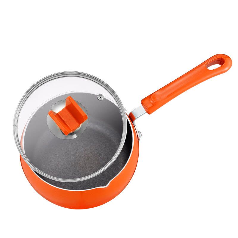 爱仕达(ASD)新不粘奶锅16cm 加厚复底小汤锅 宝宝辅食锅 持久耐用易清洗不粘锅大容量 燃气明火专用锅具WG8916图片