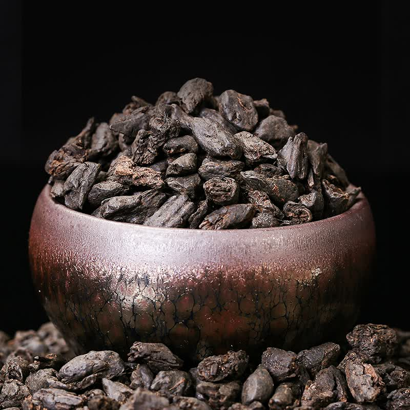 润虎茶化石普洱茶500g碎银子罐装丰富茶质调味茶聚茶系列高清大图