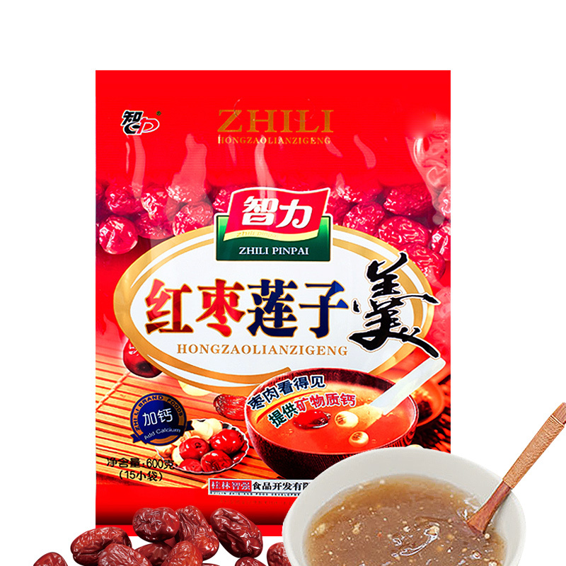 智力 加钙红枣莲子羹600g(内含20小袋)即食冲饮颗粒藕粉早餐代餐粉莲子羹