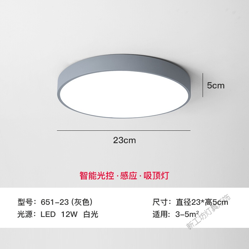 苏宁放心购 人体感应灯家用过道声控灯雷达智能灯楼道楼梯入户走廊led吸顶灯