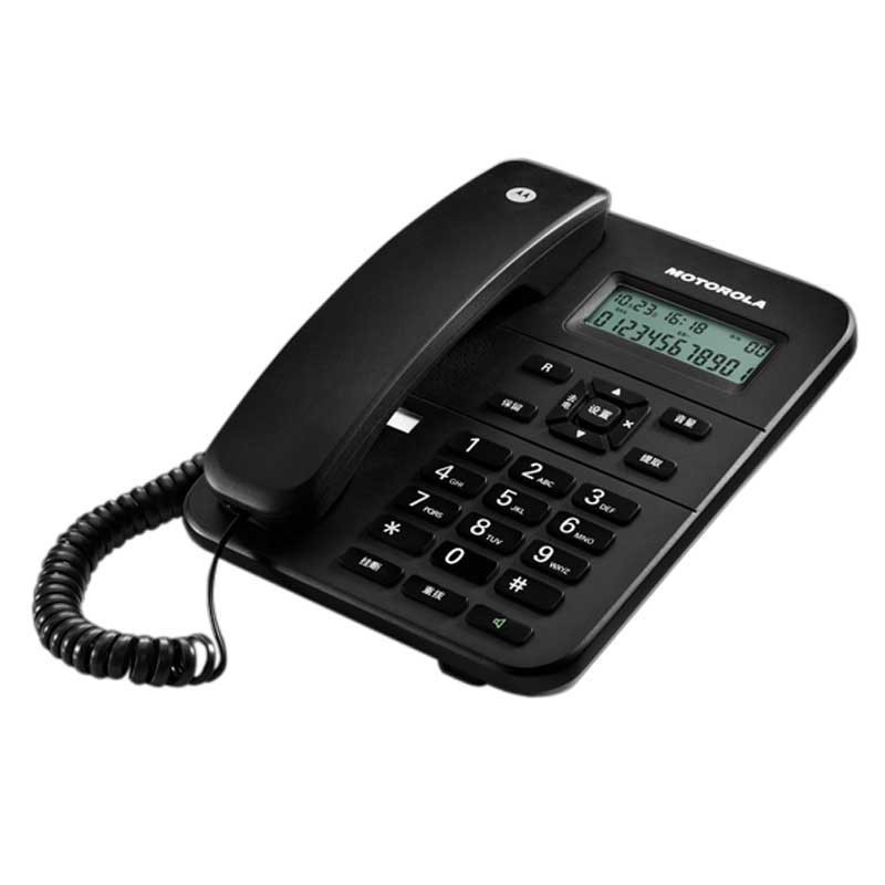 摩托罗拉(MOTOROLA) CT202C普通家用/办公话机来电显示电话机商务有绳座机(黑色)高清大图