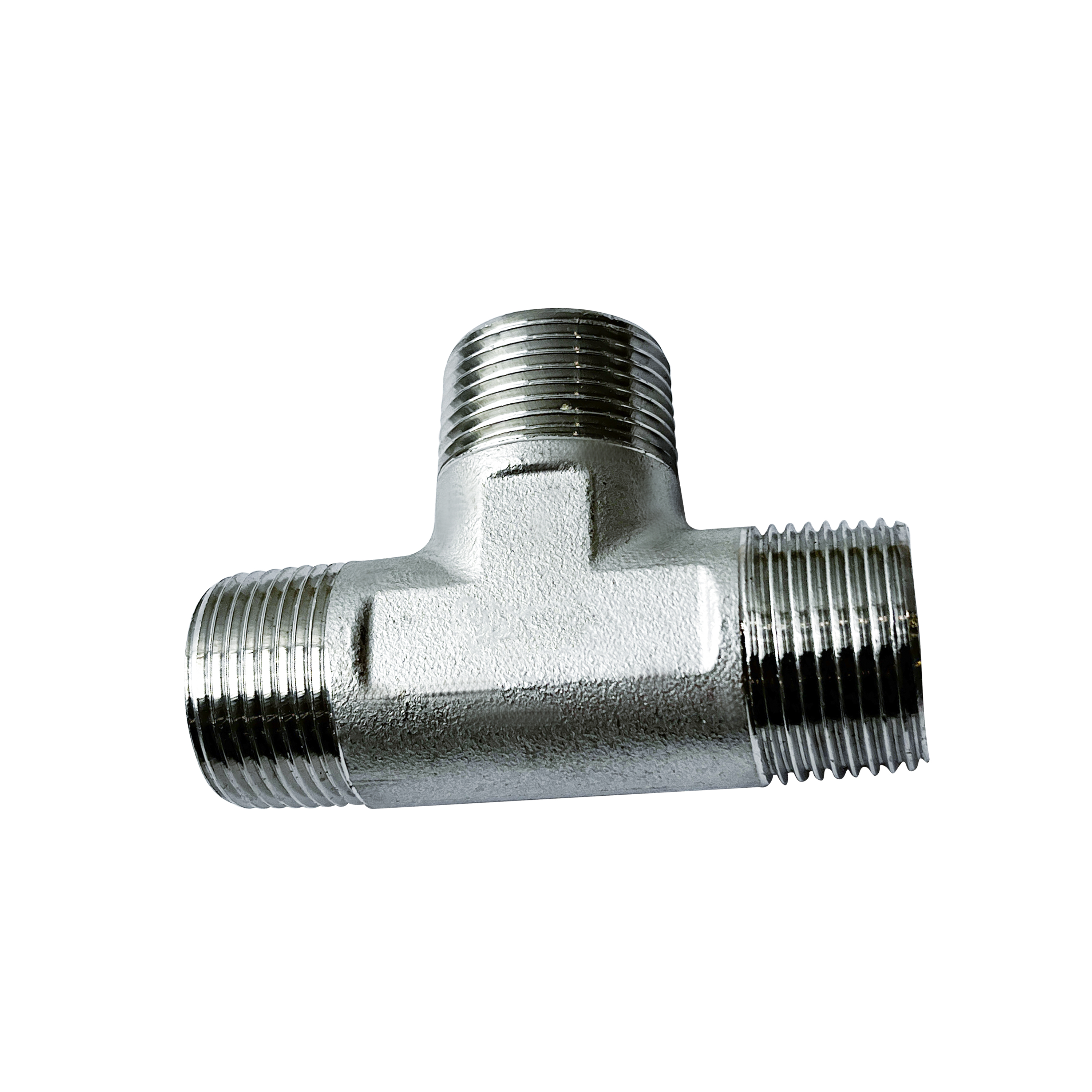 杉外山 304不锈钢外丝三通水管接头 个高清大图