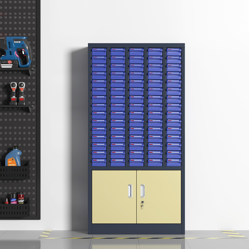 臻远 ZYLJG-W92 零件柜抽屉式工具柜电子元件柜螺丝柜物料柜 75抽蓝色无门加工具柜小号高清大图
