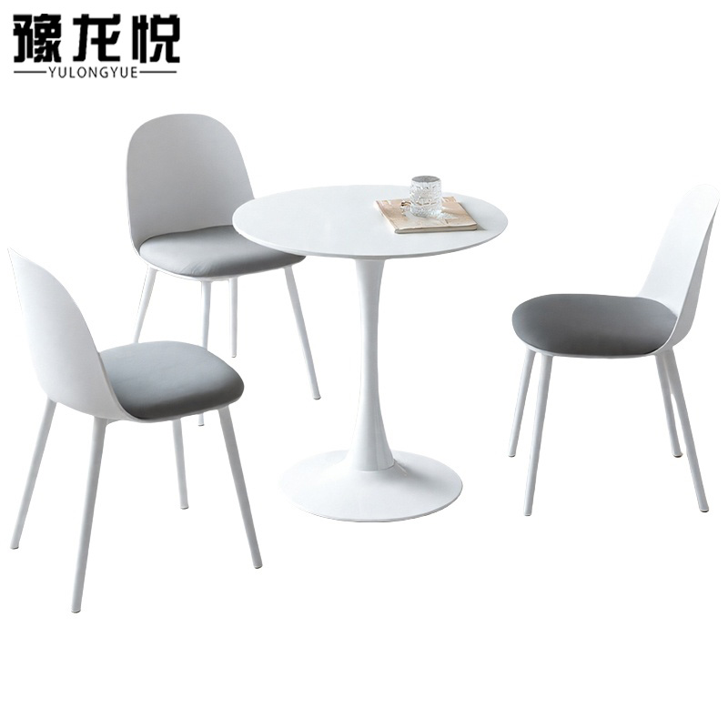 豫龙悦洽谈桌椅 洽谈桌一桌三椅600*600*750mm套