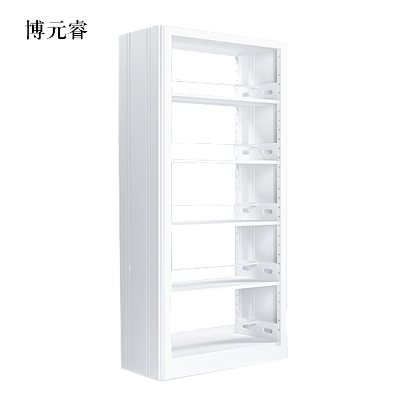 博元睿图书馆书架阅览室货架资料档案架钢制书架双面五层主架高清大图
