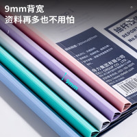 得力(deli)63105抽杆报告夹(混)(5个/包)[10包]背宽9mm A4透明拉杆文件夹(2件起订)