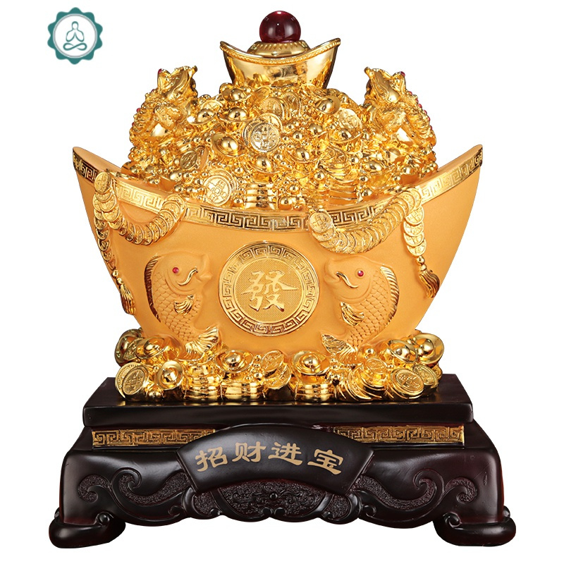 金元宝摆件聚宝盆钱袋客厅装饰生意兴隆店铺开业工艺礼品 封后 大号代