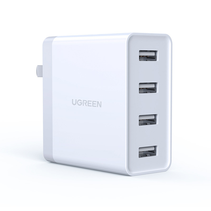 绿联(Ugreen)CD147白色四口 USB充电器 折叠款高清大图