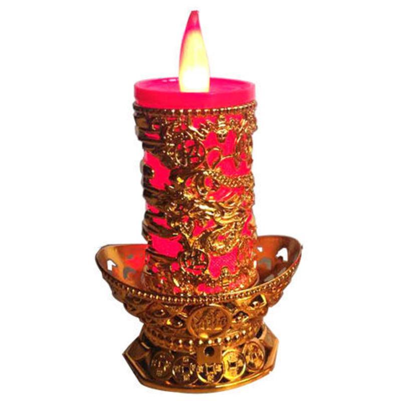 165cm一对不加电池电池款led电子蜡烛灯供佛蜡烛灯佛前长明灯佛供灯