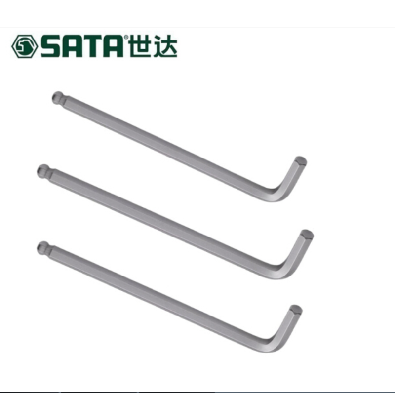 世达(SATA)特长球头内六角扳手 特长L形六棱扳手球头内六角螺丝刀六棱扳手世达工具 8MM 80114