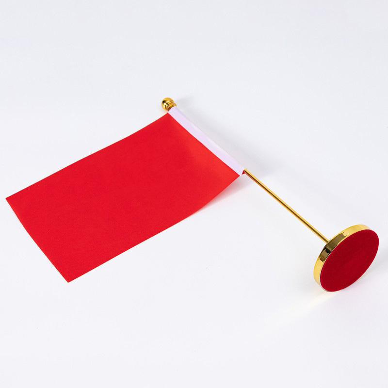 汇特益 桌面旗子会议室旗帜摆件 140X210mm 含底座 定制 10套/组(单位:组)货期4天高清大图