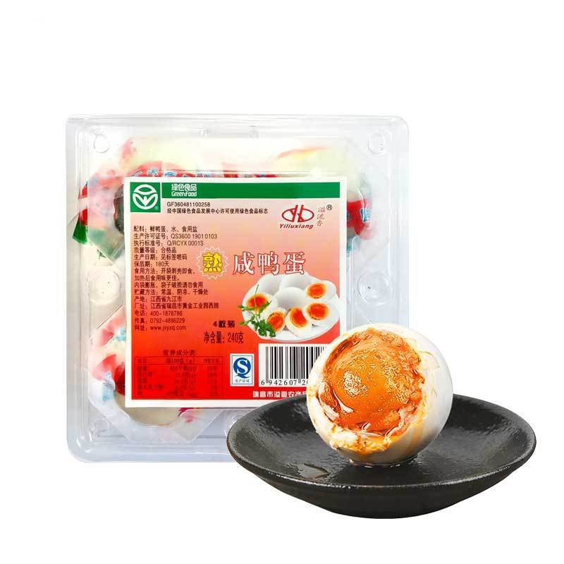 [苏宁生鲜]溢流香Yiliuxiang 咸鸭蛋 4枚装 古法红泥腌制 国产咸蛋 流油咸鸭蛋盒装