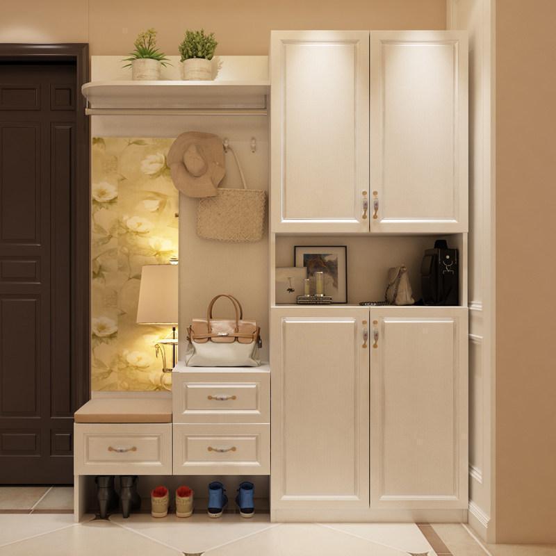 森美人鞋柜简约现代厅柜多功能玄关柜客厅隔断柜进衣帽组合带换鞋凳 款式三(左坐凳):长1600x宽360x高2000mm(可定