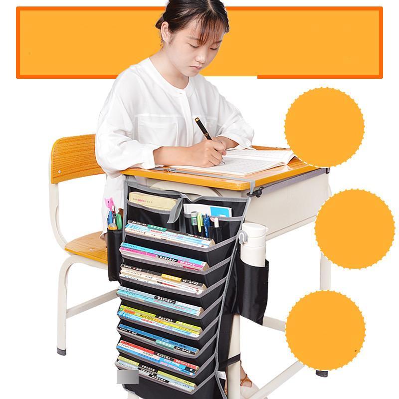 多功能课桌学生书挂袋高中生书本收纳袋书立挂架挂书袋书靠储物袋生活日用家居家庭清洁收纳整理用品收纳袋