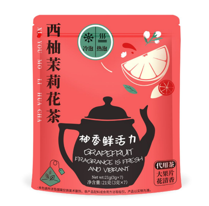 忆江南 冻干代用西柚茉莉花茶果茶 西柚茉莉花茶21g
